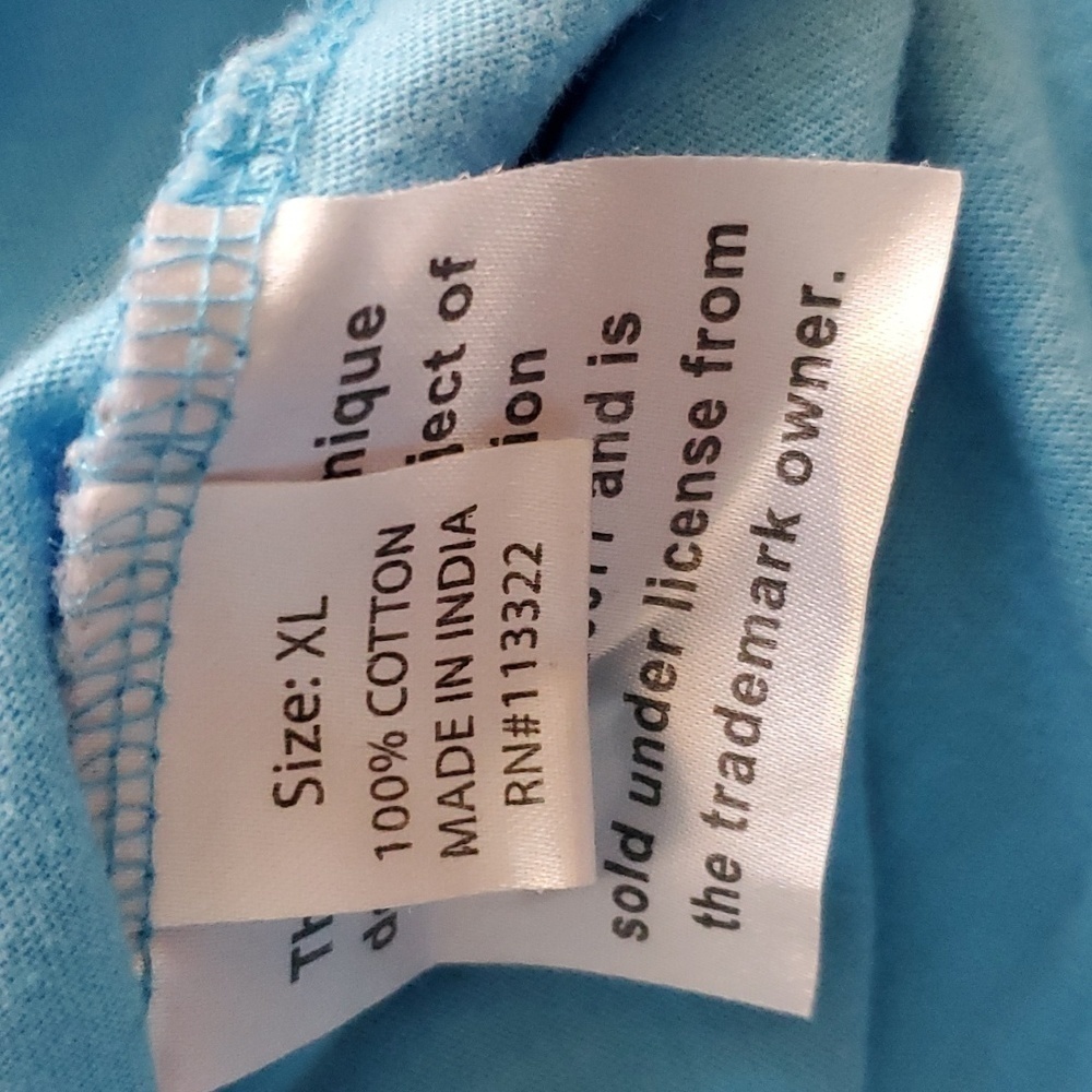 Basix of America- Light Blue " America " Spell Out  Longsleeve Shirt Women Sz.XL - Picture 5 of 5